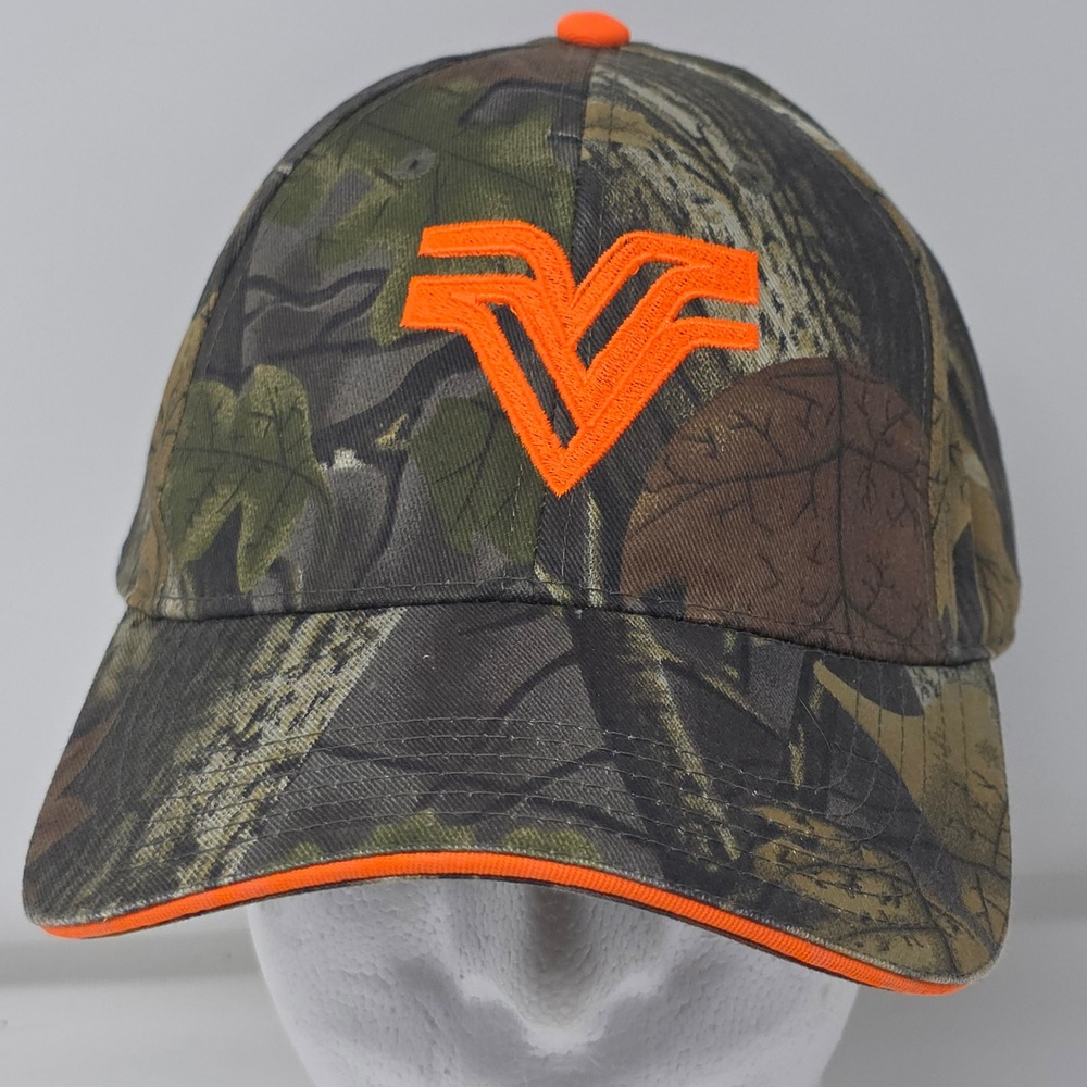 Valmont Camouflage Baseball Strapback Otto Cap Hat Camo Orange Farm